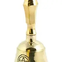 Pentacle Brass Altar Bell - 5"H