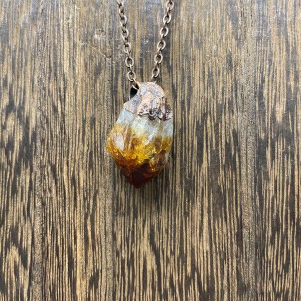 Electroformed Citrine Necklace