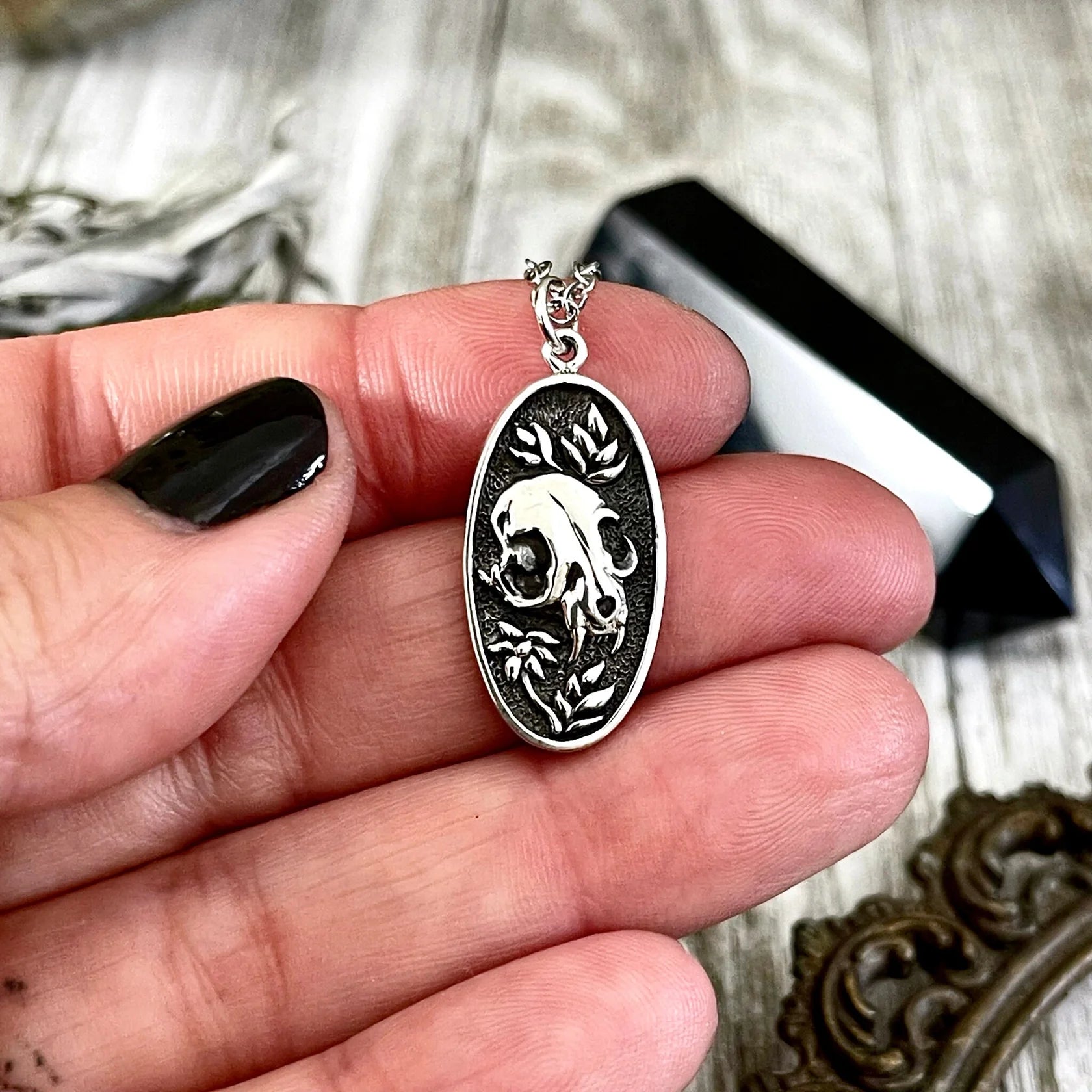 Cat Skull Necklace Pendant