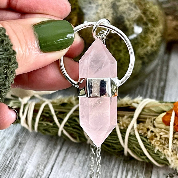 Crystal Point Necklace in Sterling Silver