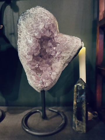 Large Amethyst Cluster on stand