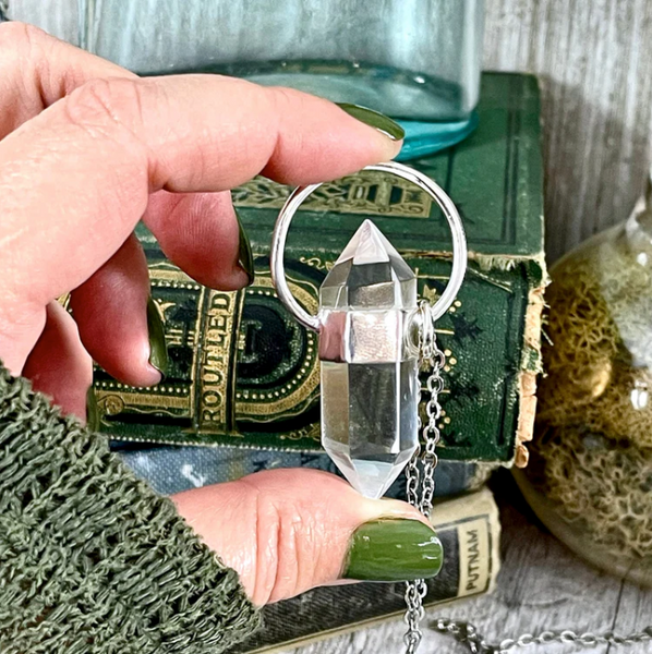 Crystal Point Necklace in Sterling Silver